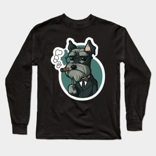 Professor Schnauzer Sticker - Schnauzer Series Long Sleeve T-Shirt